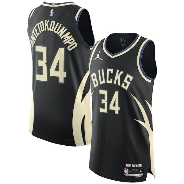Giannis Antetokounmpo MIL Authentic Jersey - genuine classic - Black