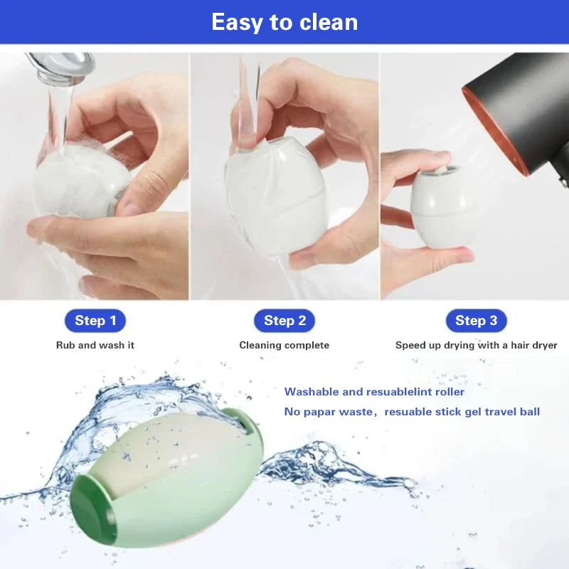 Reusable Frenchie Hair Lint Roller - Multifunctional Sticky Roller for Clothes Dust Removal