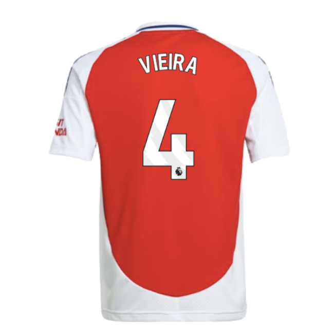 Kids Vieira 4 2026 Collection Arsenal Home Soccer Jersey 2024-2025