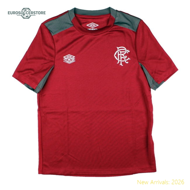 2025-2026 Rangers Pro Training Short Sleeve Tee (Rythmic Red) - Kids (Your Name)