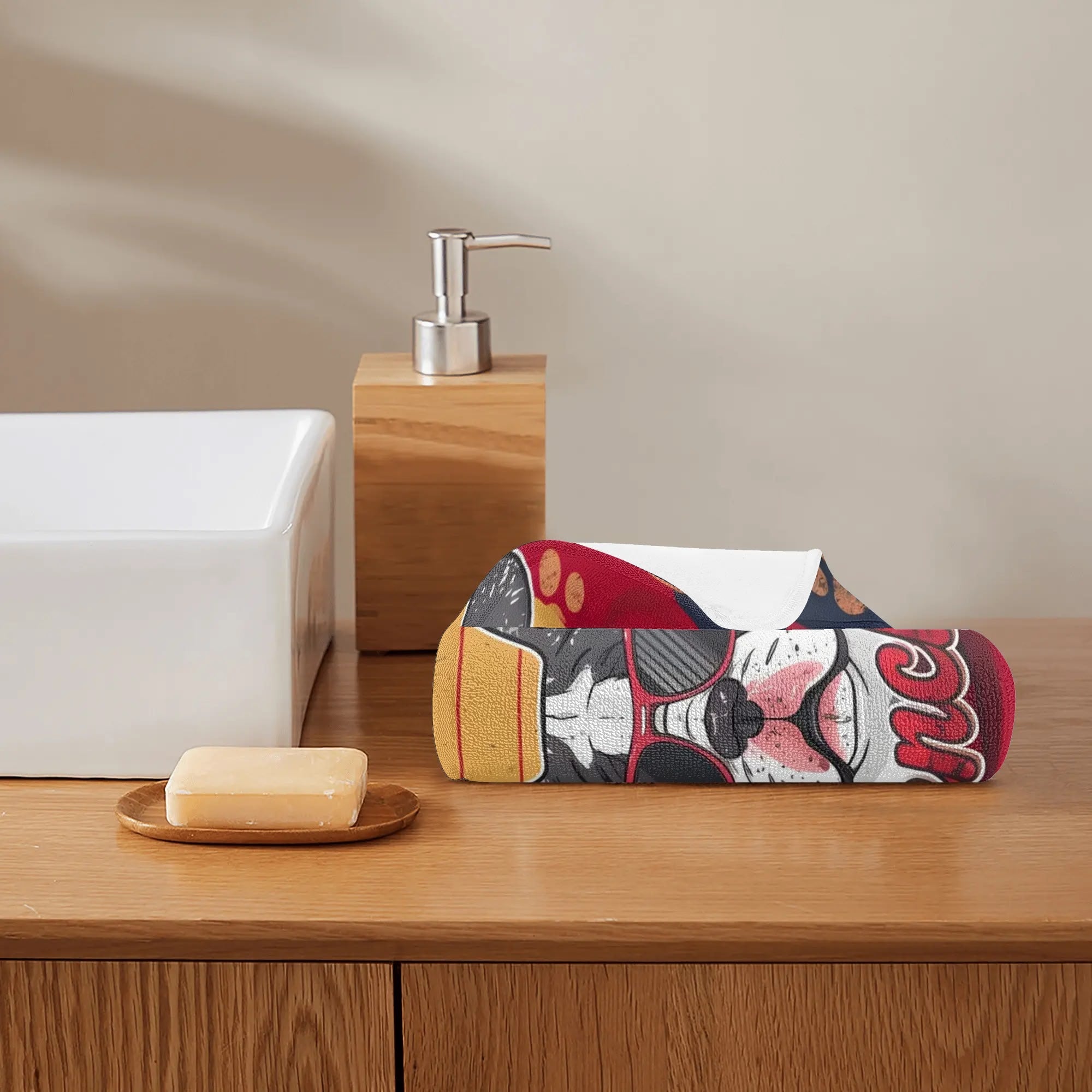 High-Quality Olive - Towel For Frenchie Lovers for Casual Outings