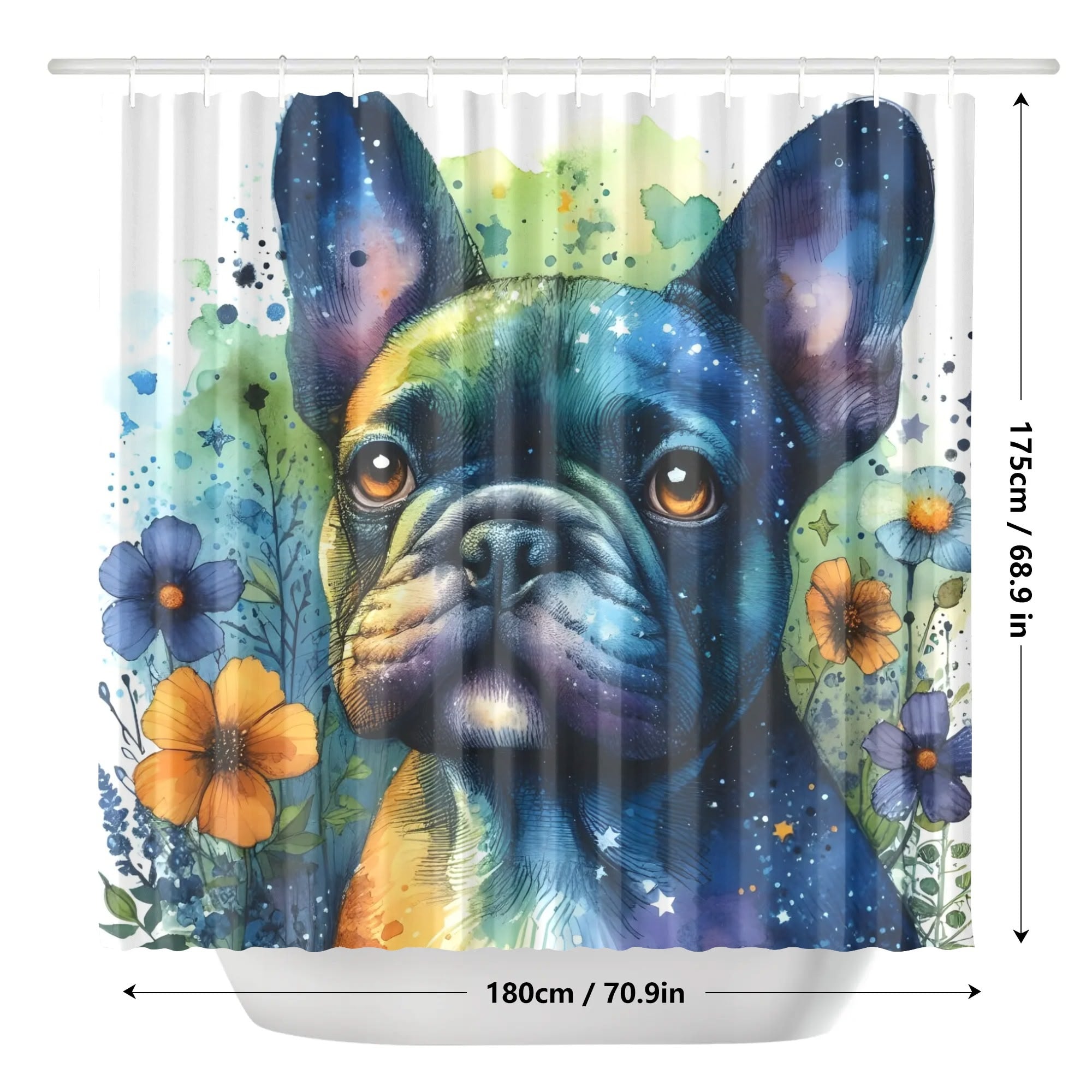 French Bulldog Ace Shower Curtain For Frenchie Lovers Frenchie Pet Item