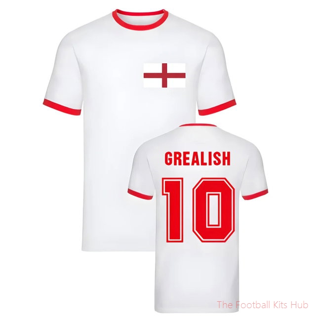 Jack Grealish England Ringer Tee (White)