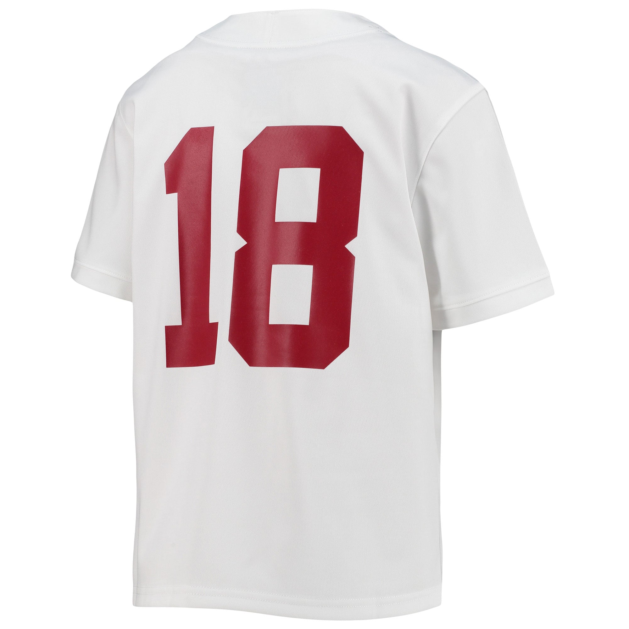 Youth #18 White Alabama Crimson Tide Football Team Jersey