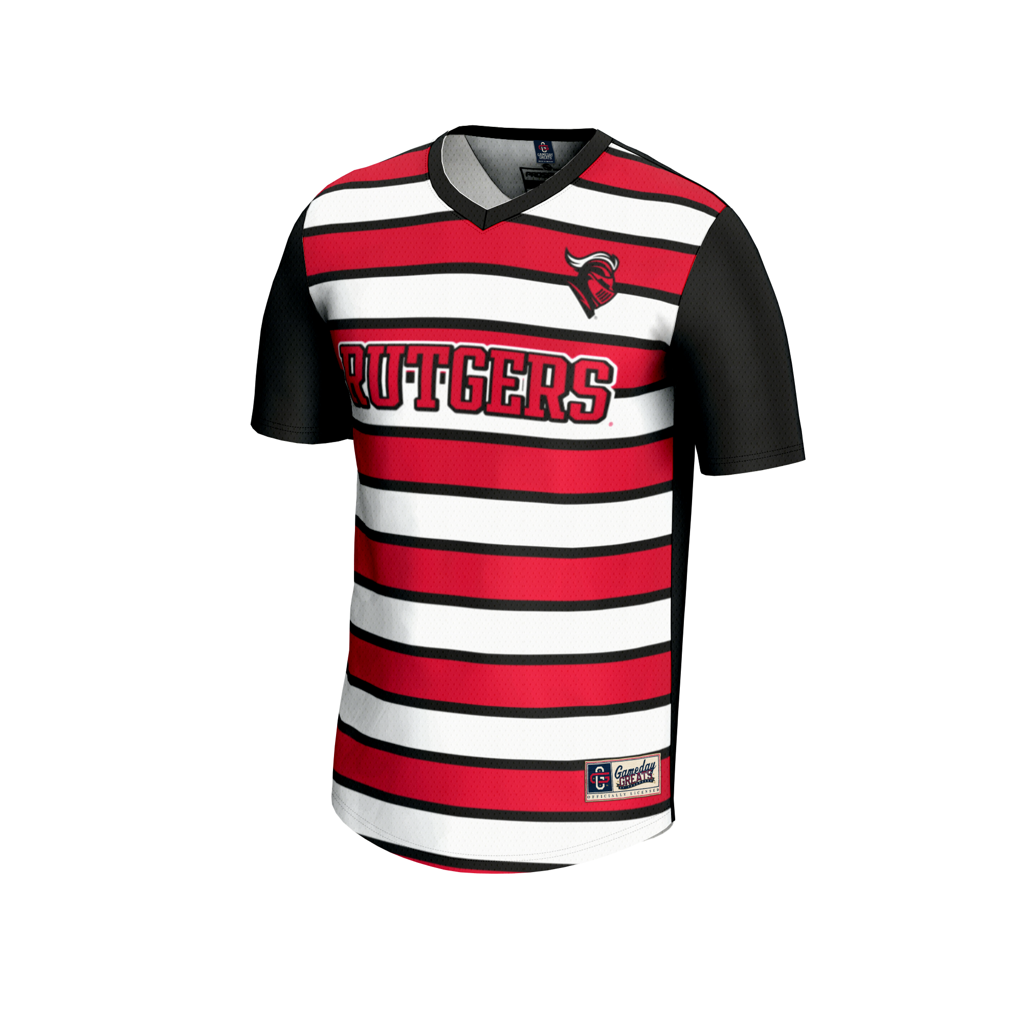 [LK] Rutgers Scarlet Knights GameDay Greats Unisex Lightweight Soccer Fashion Jersey - Black