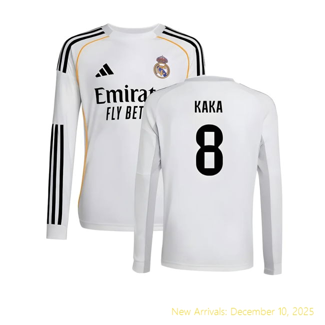 2025-2026 Real Madrid Long Sleeve RM Professional Home Shirt (Kid 20