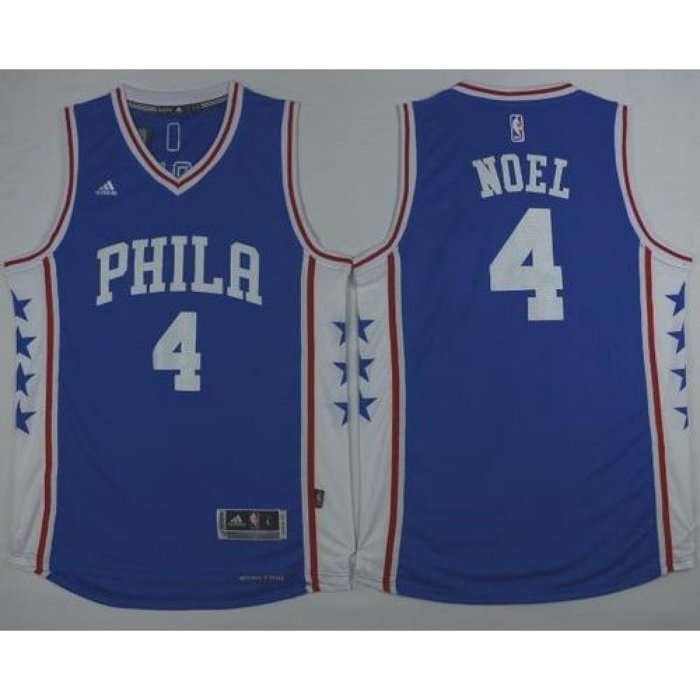 Revolution 30 76ers #4 Nerlens Noel Blue Stitched NBA Jersey