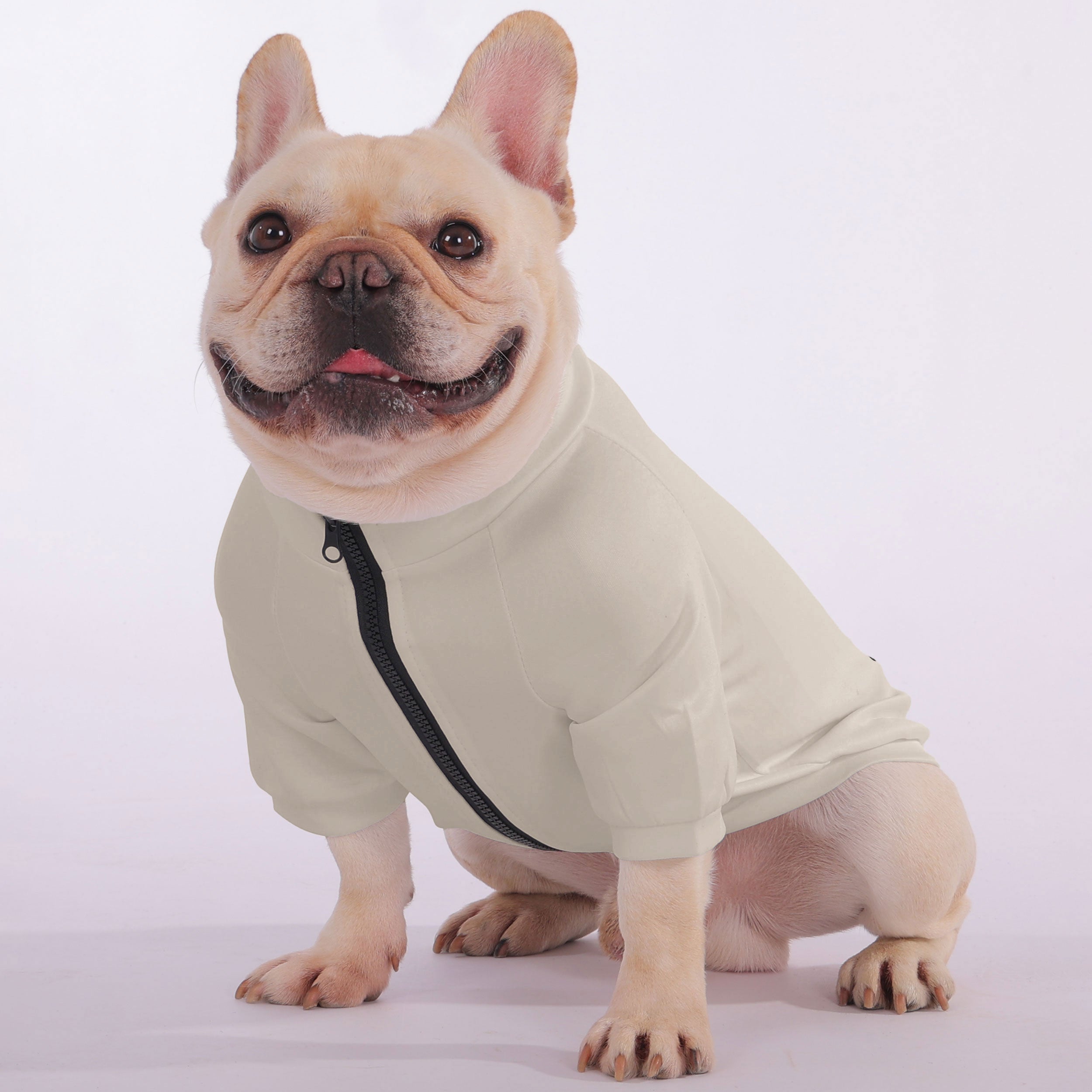 Inspired Snuggly Zip-up Sweatshirt For French Bulldogs For Frenchie Fans