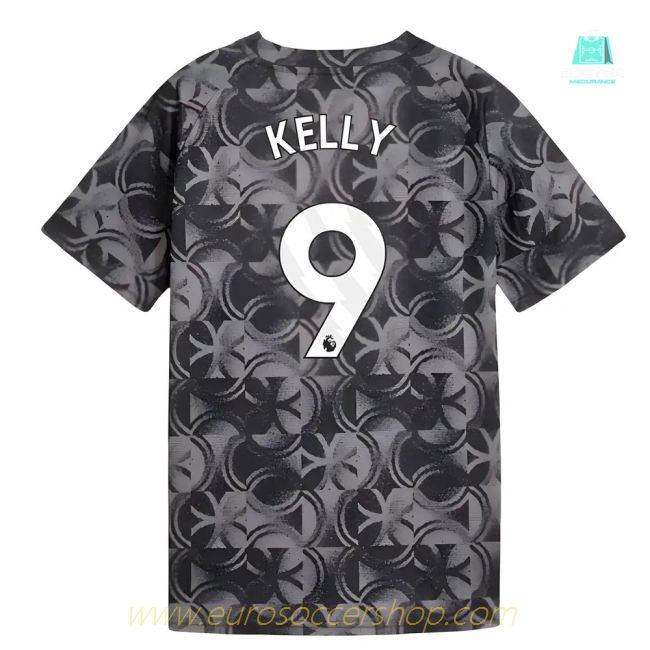 2025-2026 Man City Warm Up Jersey (Black) - Kids (Kelly 9)