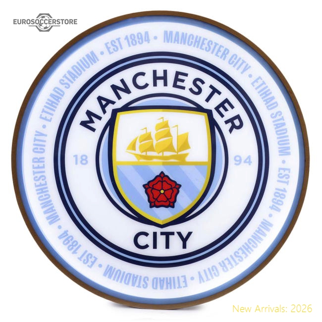 City Manchester Fc 12 Inch Led Wall Light Fan Edition Fan Edition