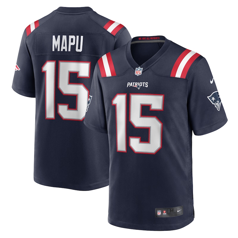 None Marte Mapu New England Patriots Powerhouse Team Game Jersey