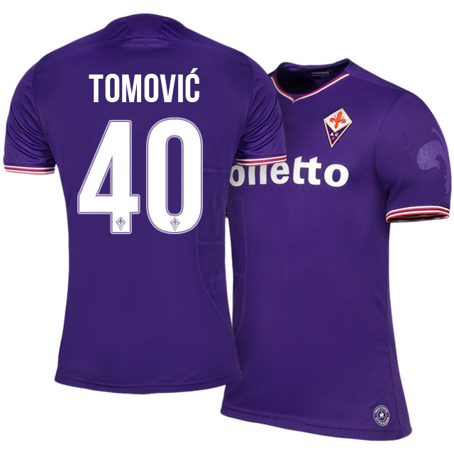 Fiorentina Home 201718 40 Nenad Tomovic Soccer Jersey Shirt -
