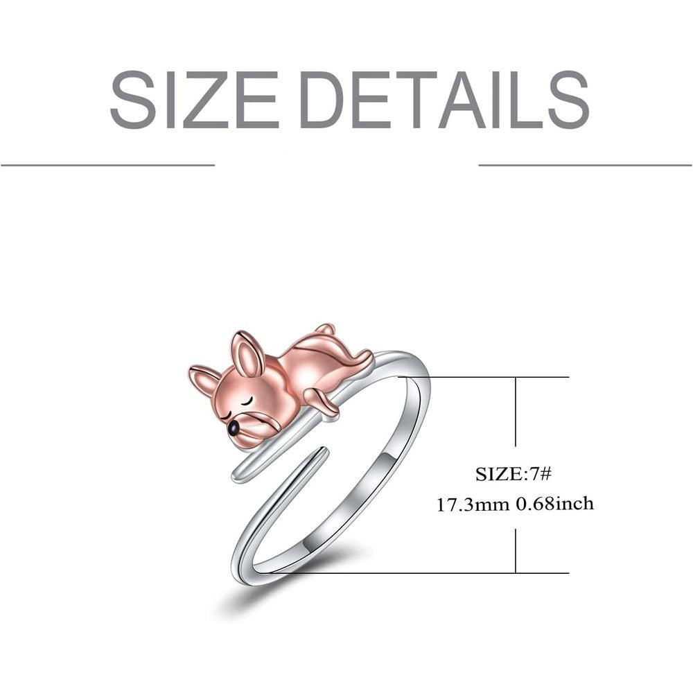 Ringchie French Bulldog Cross-Border Ring – Bold Statement Jewelry for Frenchie Lovers