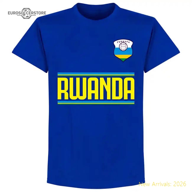 Rwanda Football Team T-shirt - Royal - Official Design - Premium Collection