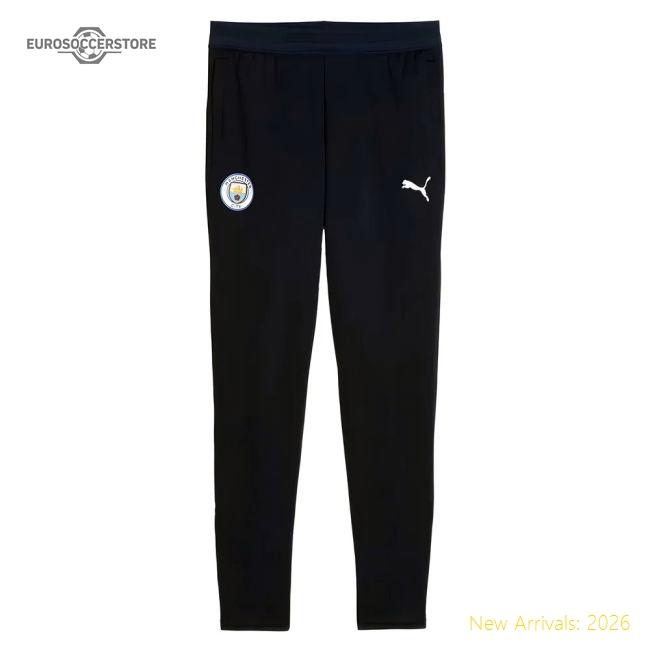 Authentic 2025-2026 Man City Training Pants W/pockets (navy) - Kids