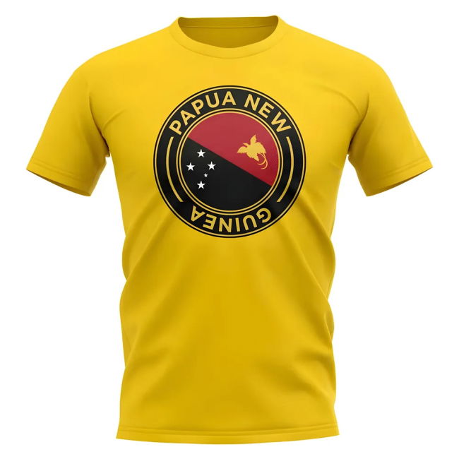 Official Papa New Guinea Football Badge T-Shirt (Yellow)