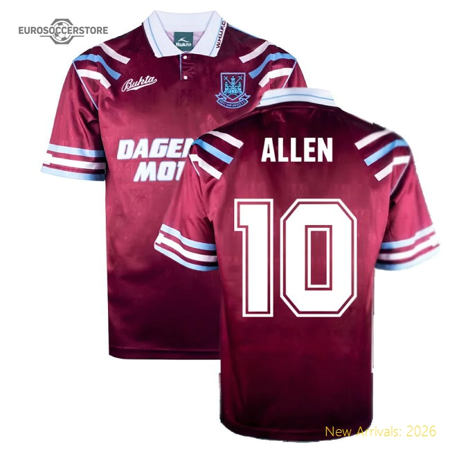 West Ham United 1992 Retro Football Shirt (allen 10) - Premium Quality