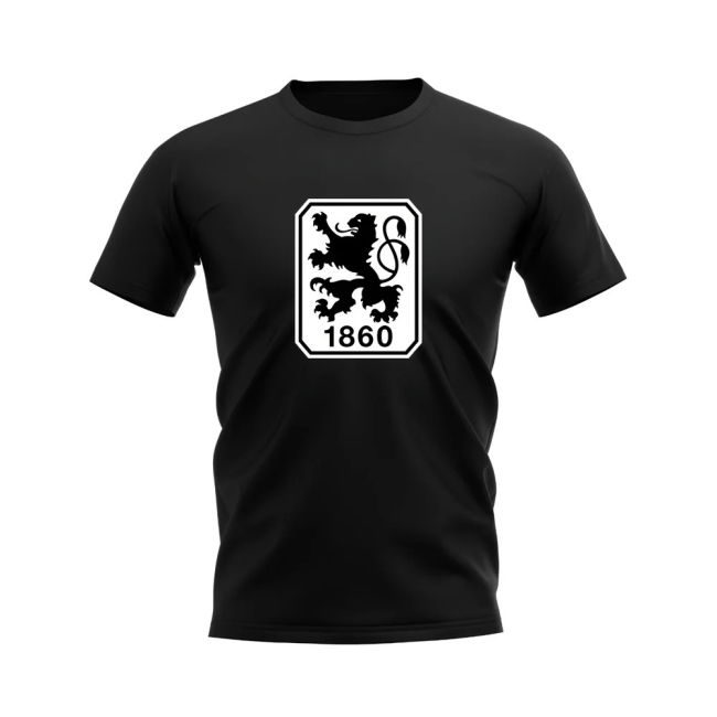 2025-2026 1860 Munich Badge Soccer Shirt (Black) | Comfortable