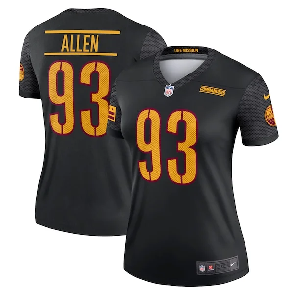 None Jonathan Allen  Jersey - Black | NFL Player Jersey | NFL Football