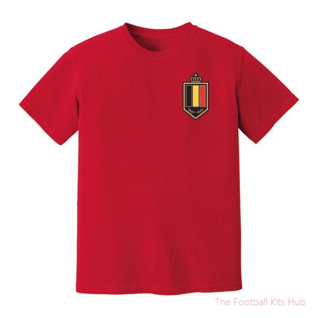Men Belgium Logo T-Shirt (Red) UEFA Euro