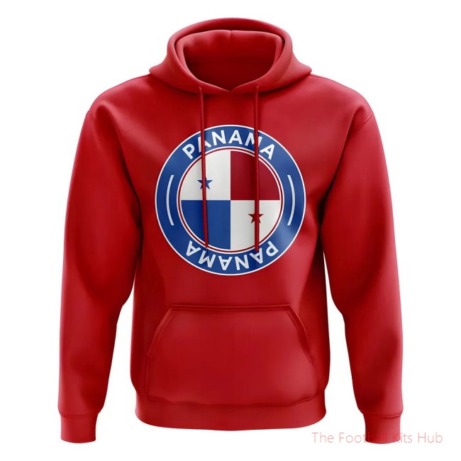 Men Panama Football Badge Hoodie (Red)