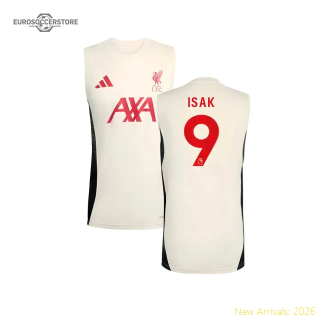 Authentic 2025-2026 Liverpool Sleeveless Jersey (white) (isak 9)