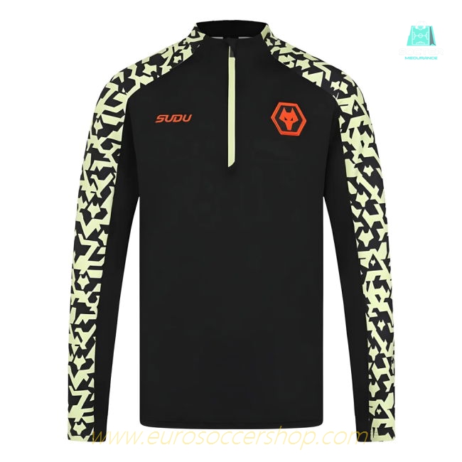 2024-2025 Wolves Pre Match 1/4 Zip Training Top (Black)