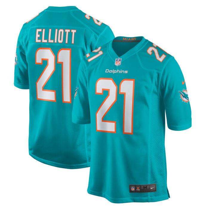 Men's Miami Dolphins DeShon Elliott Nike Aqua Game Player ...