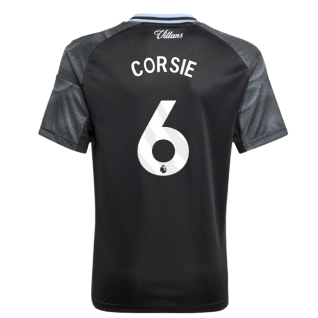 High Performance Football Aston Villa Away Shirt Kids Corsie #6 Up...