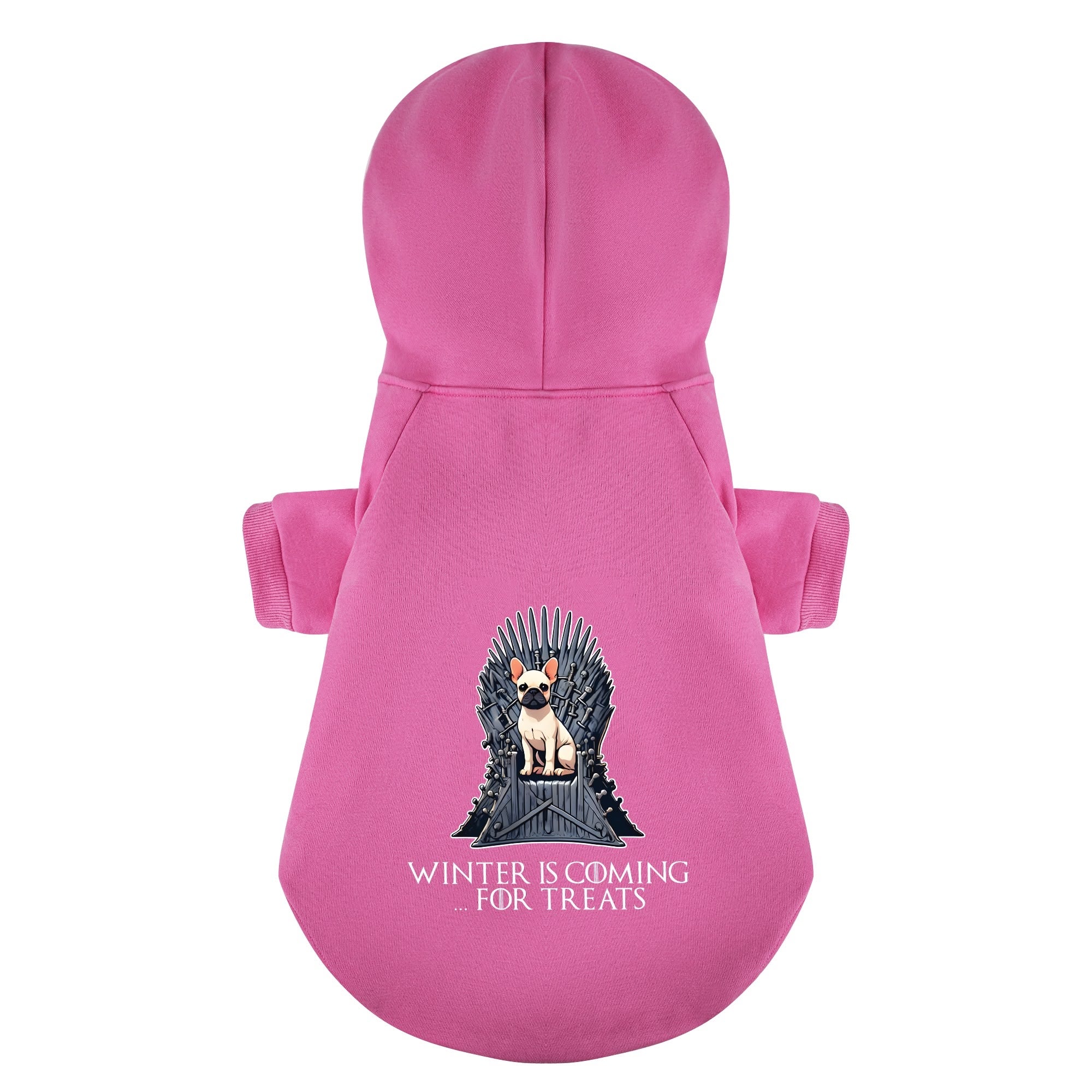 Winter Is Coming… For Treats - French Bulldog Themed Personalized French Bulldog Hoodies With Funny Quotes – Stylish, Cozy, And Premium 100% Cotton For Dog Lovers