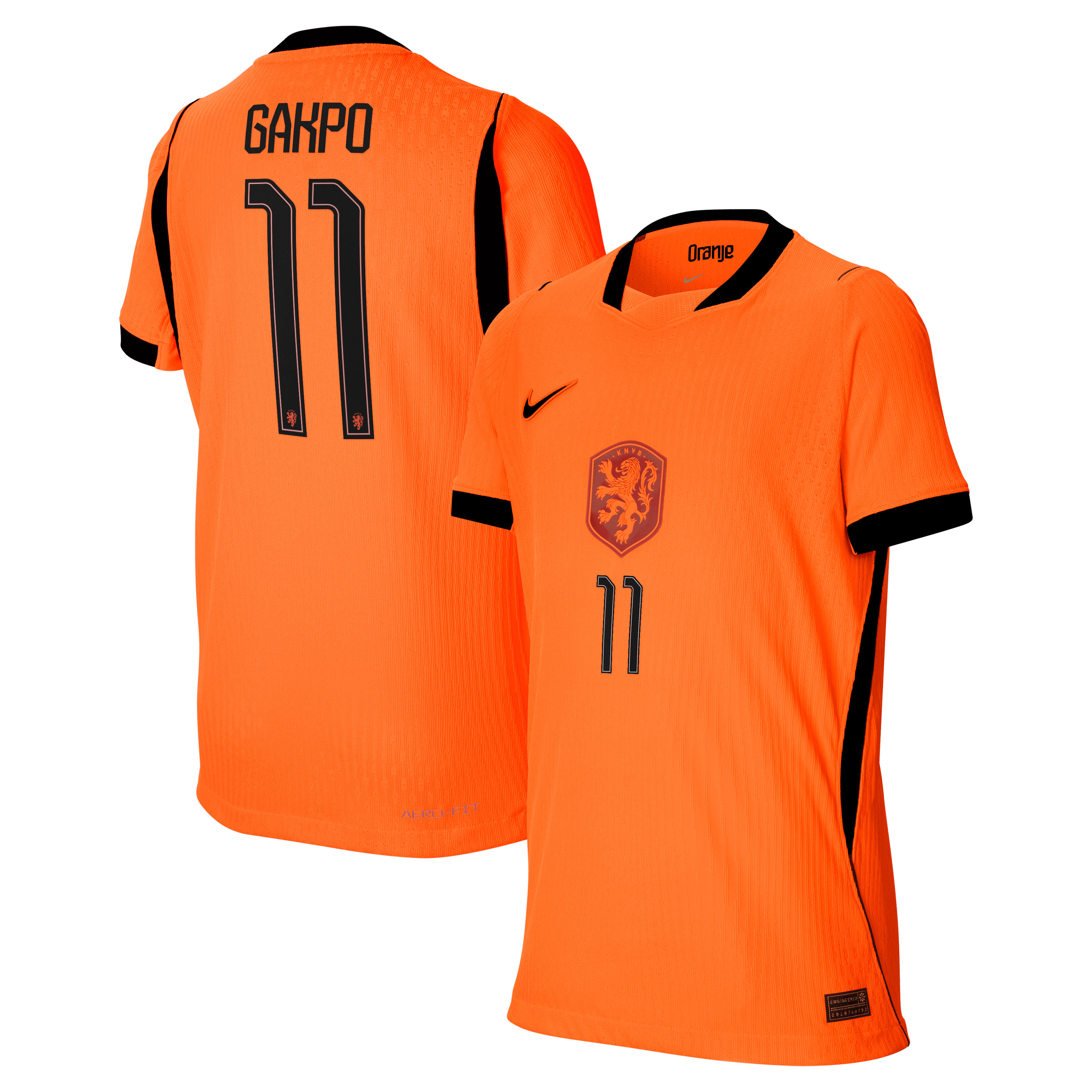 [SJH] Cody Gakpo Netherlands National Team Youth 2026 Home Match Authentic Jersey - Orange