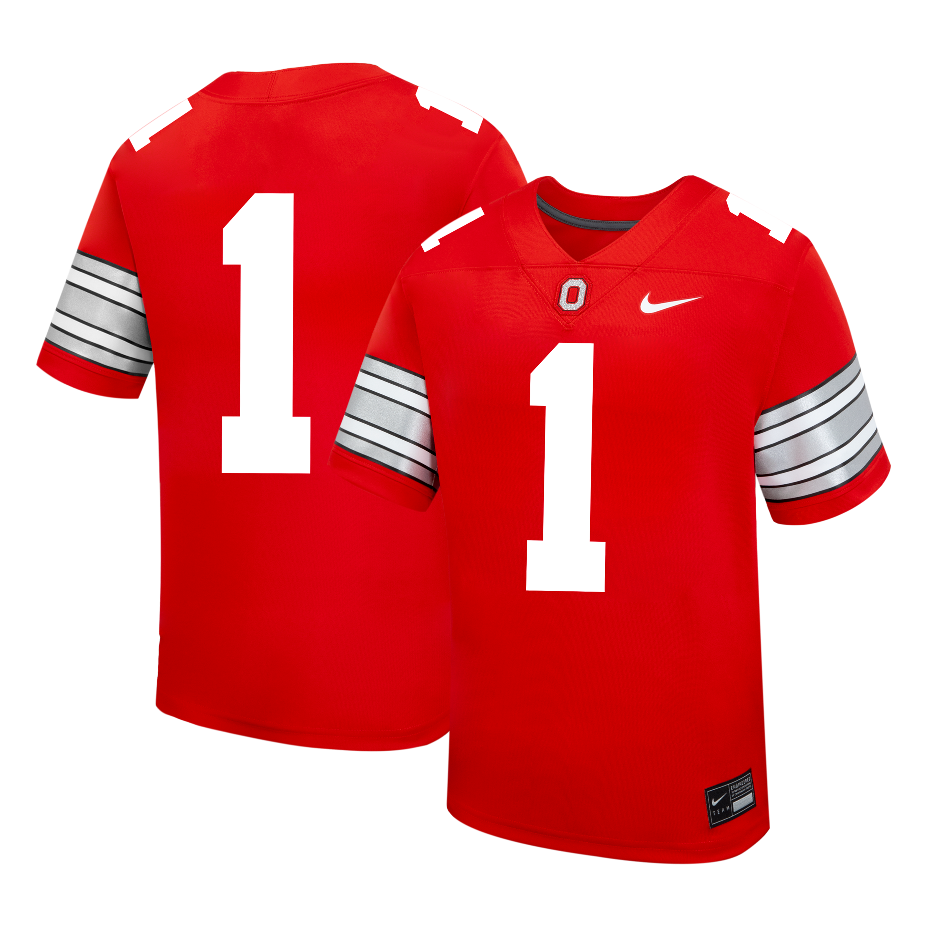 Youth #1 Scarlet Ohio State Buckeyes Football Jersey