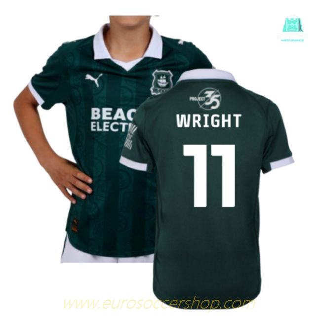 2025-2026 Plymouth Argyle Home Shirt (Kids) (Wright 11)