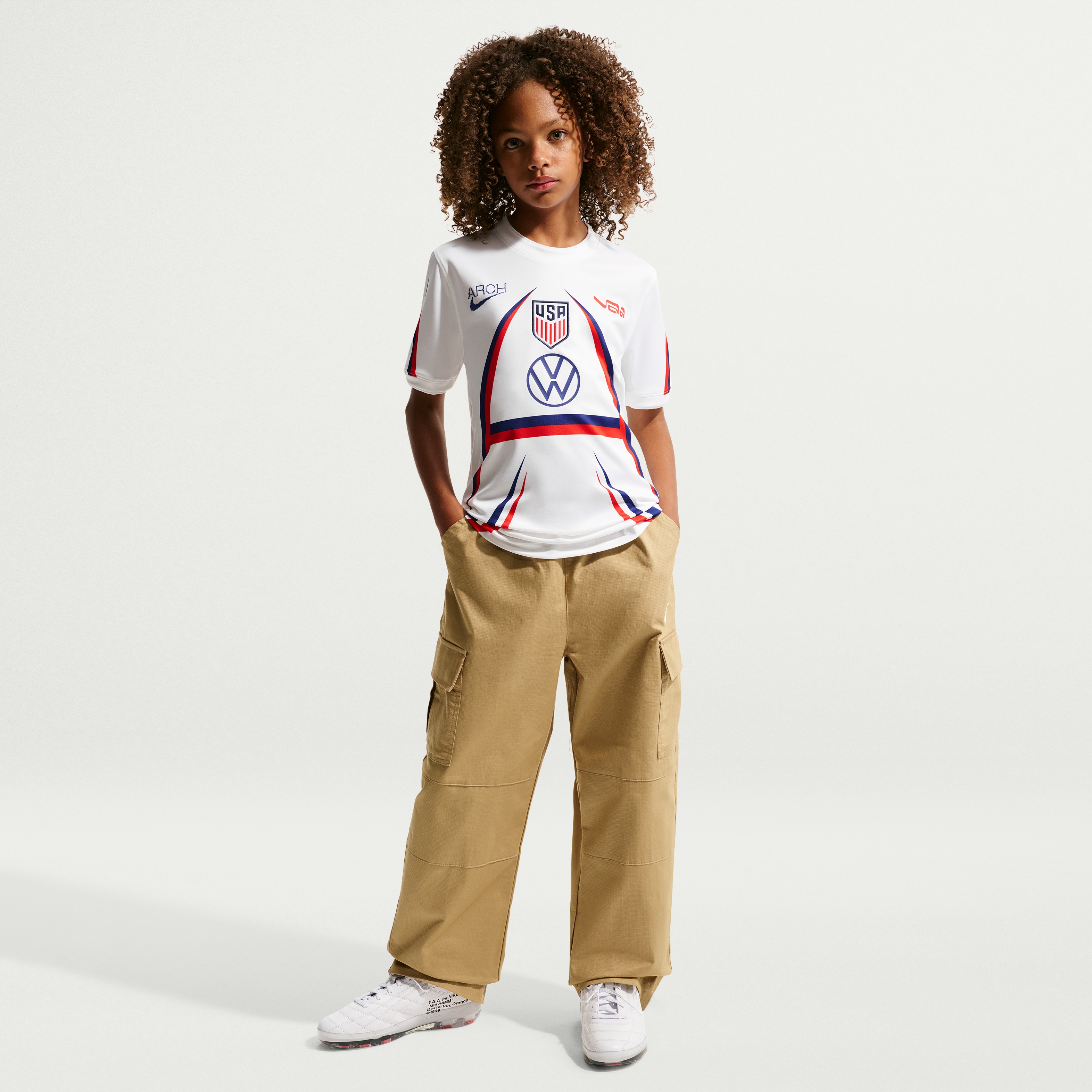 [JED] USMNT x VAA Youth 2026 Dri-FIT Pre-Match Jersey Top - White