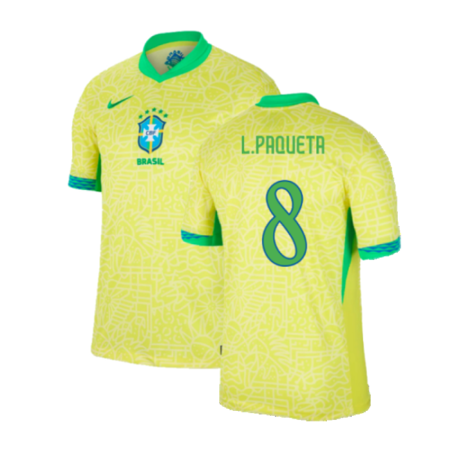 Fan Quality Brazil Home Supporter Shirt (Adults) (Paqueta 8)
