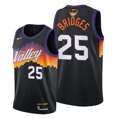 Official PHX #25 Mikal Bridges 2021 Finals NBA City Jersey Black -