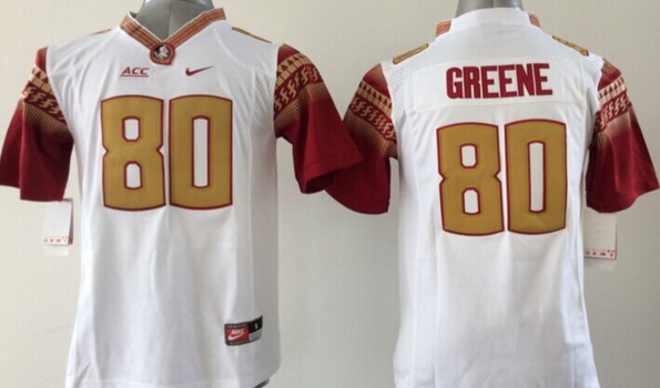 away jersey Men's None Rashad Greene #80 White 2014 Football Jersey