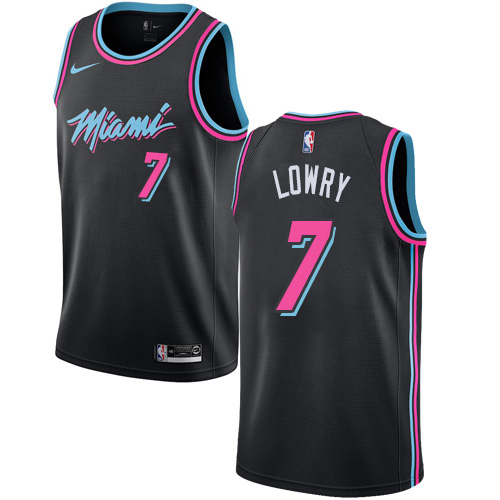 Black Nike Miami Heat #7 Heat Jersey - High-Quality Polyester