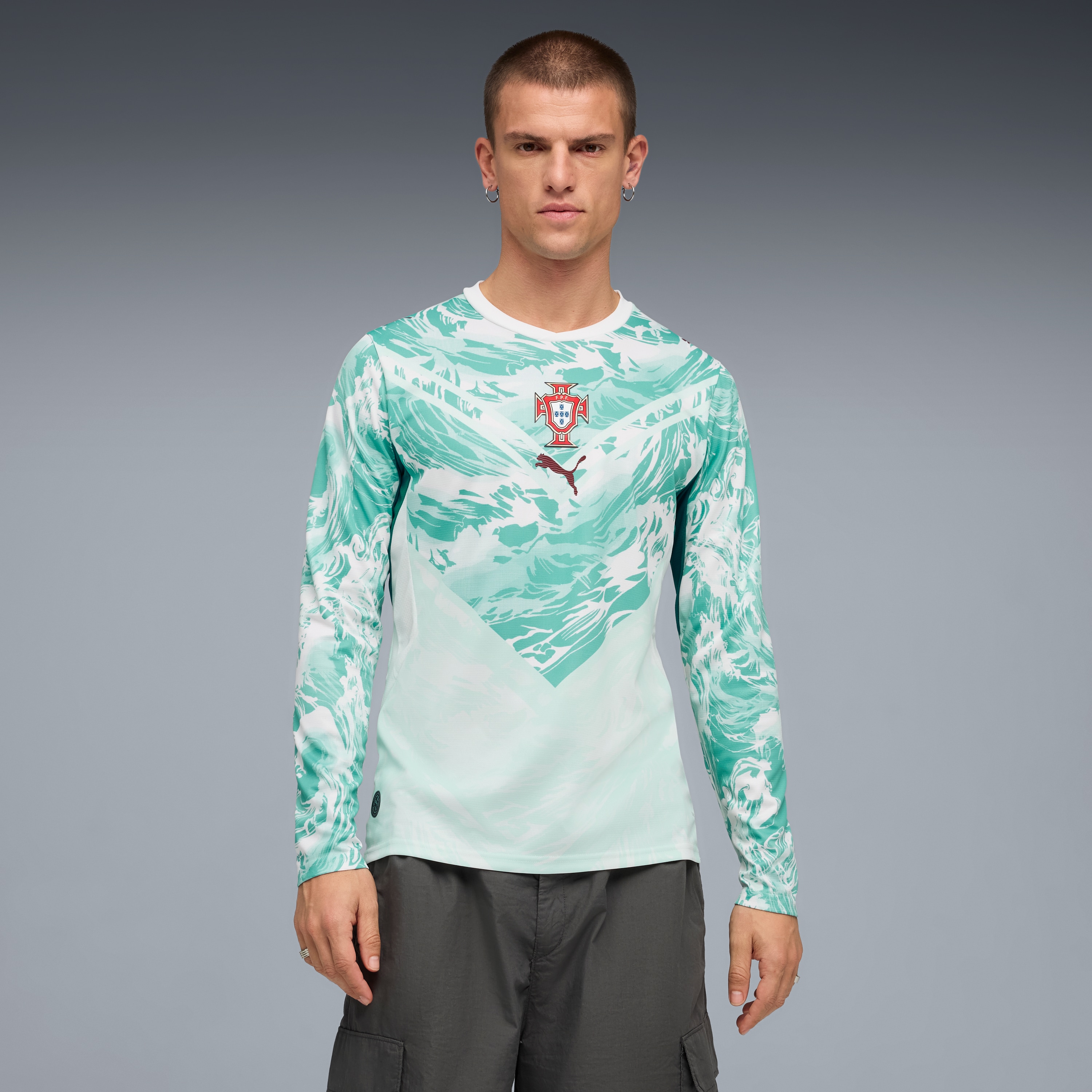 [LK] Youth Portugal National Team 2026 Away Replica Long Sleeve Jersey - White