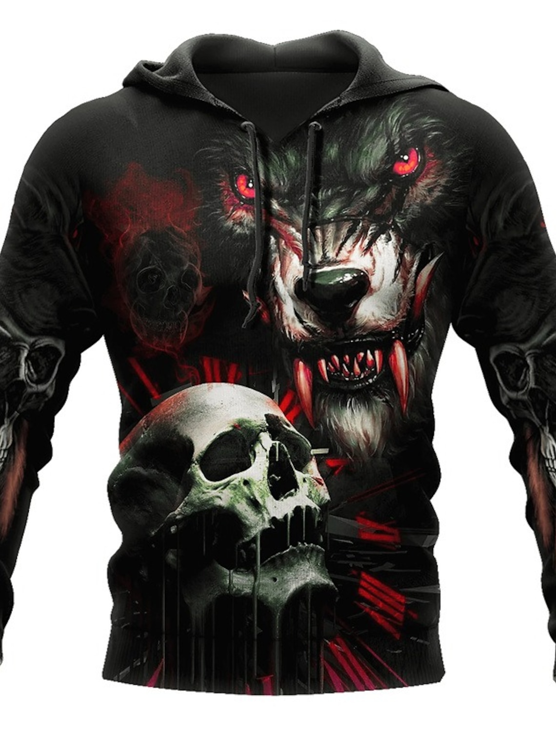 Men's Skull Graphic Prints Hoodie Hoodies Sweatshirt Streetwear