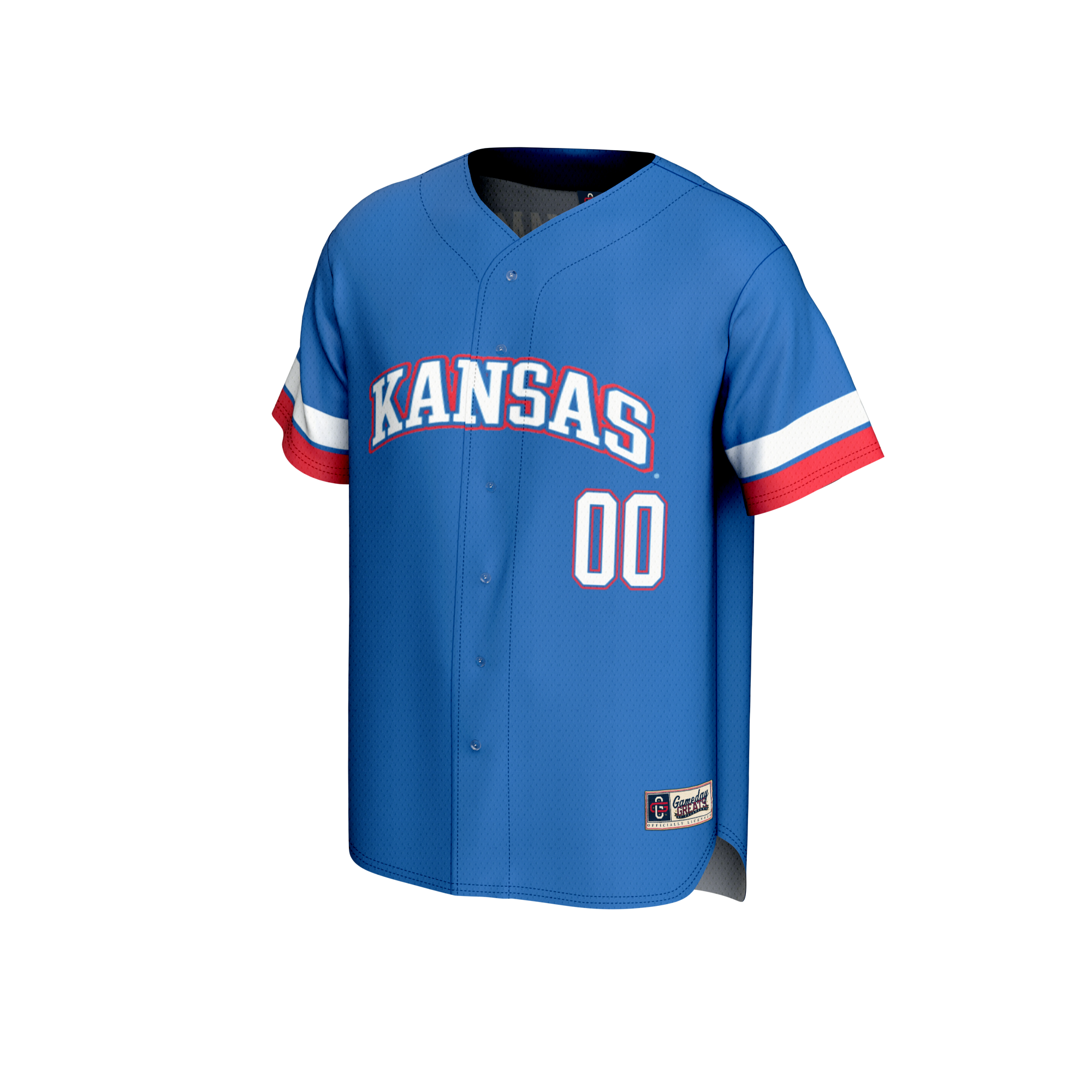 [NJP] Kansas Jayhawks GameDay Greats Youth NIL Pick-A-Player Lightweight Baseball Jersey - Royal