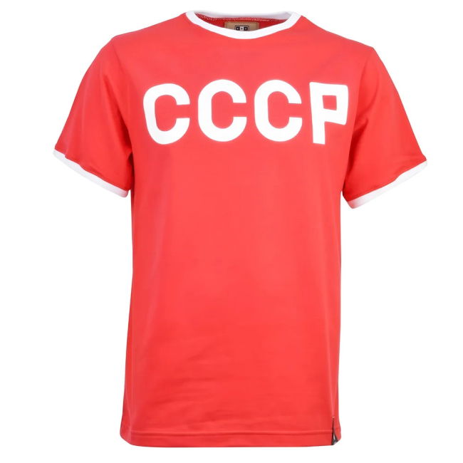 Soviet Union (Cccp) 12Th Man T-Shirt - Red/White Ringer