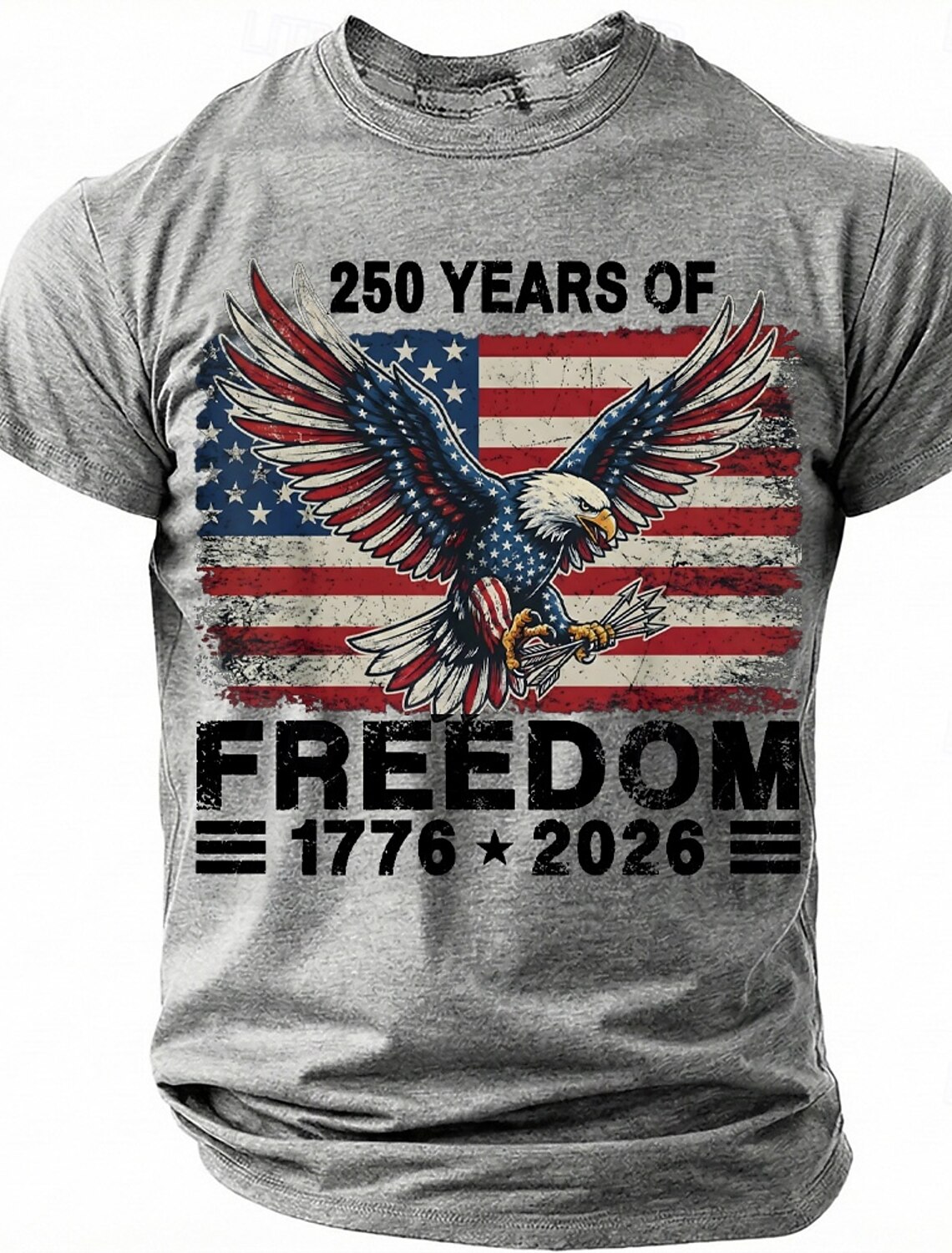 4th of July 2026 250th Memorial Day Men's 3D Print US Flag Crew Neck Short Sleeve T-Shirt Daily Street