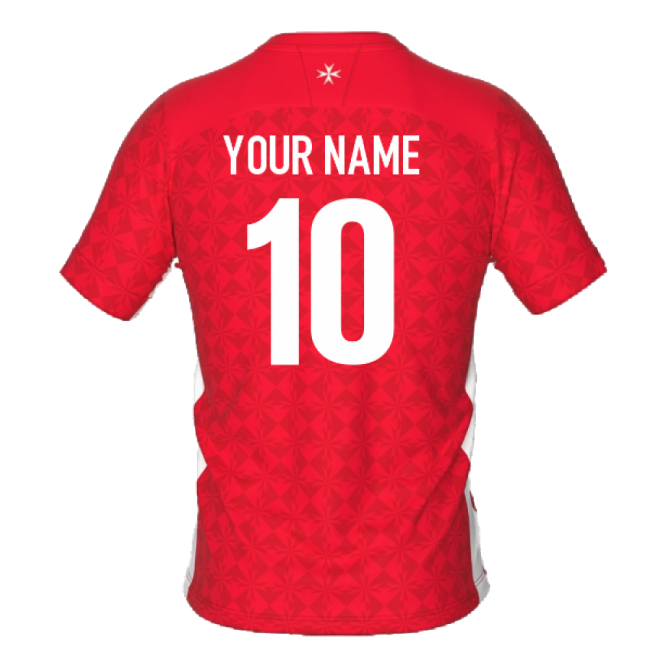 2022-2023 Malta Home Shirt (Your Name) Official Authentic