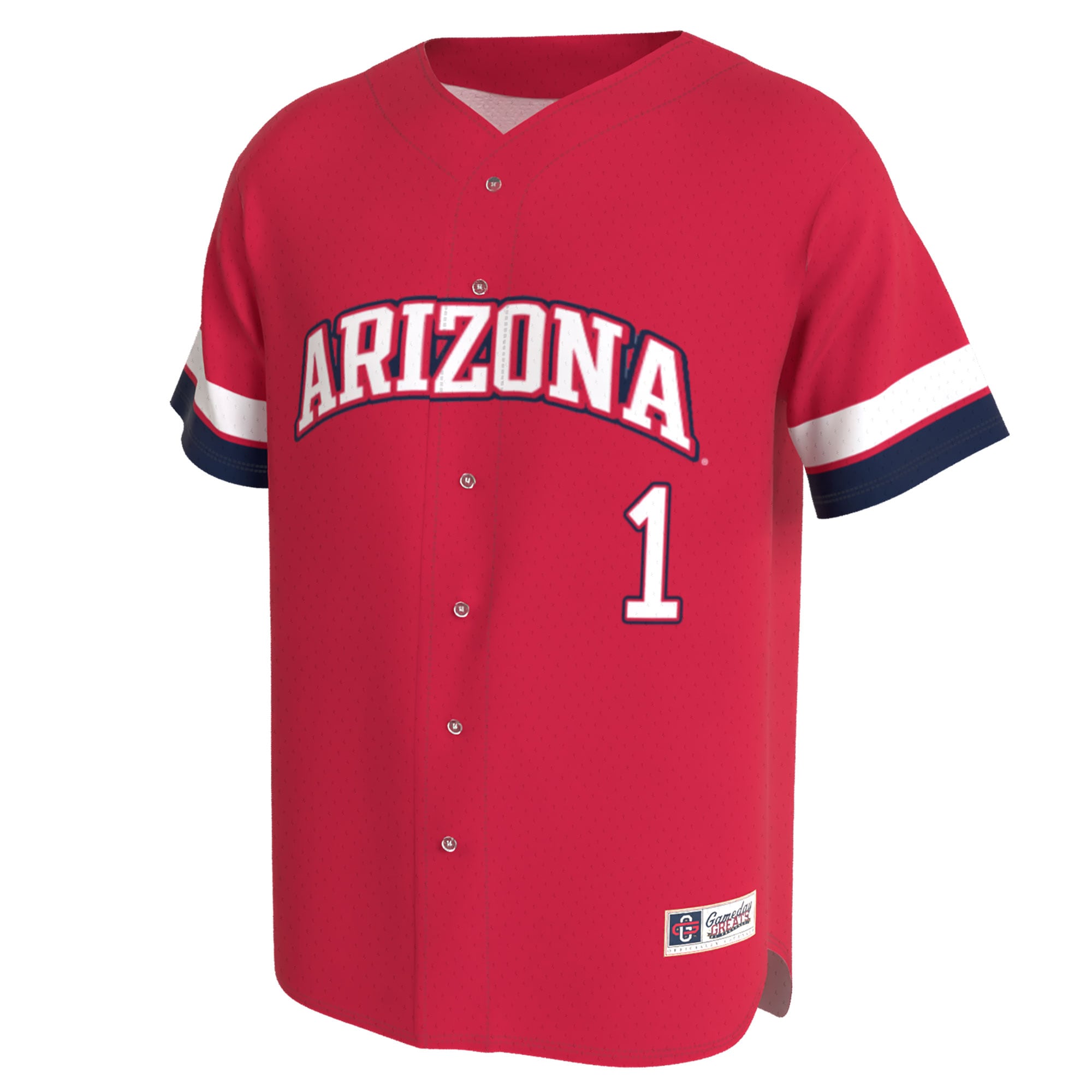 [DDG] Arizona Wildcats GameDay Greats Youth Lightweight Collegiate Baseball Fashion Jersey - Red