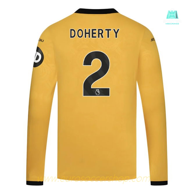 2025-2026 Wolves Long Sleeve Home Shirt (Doherty 2)