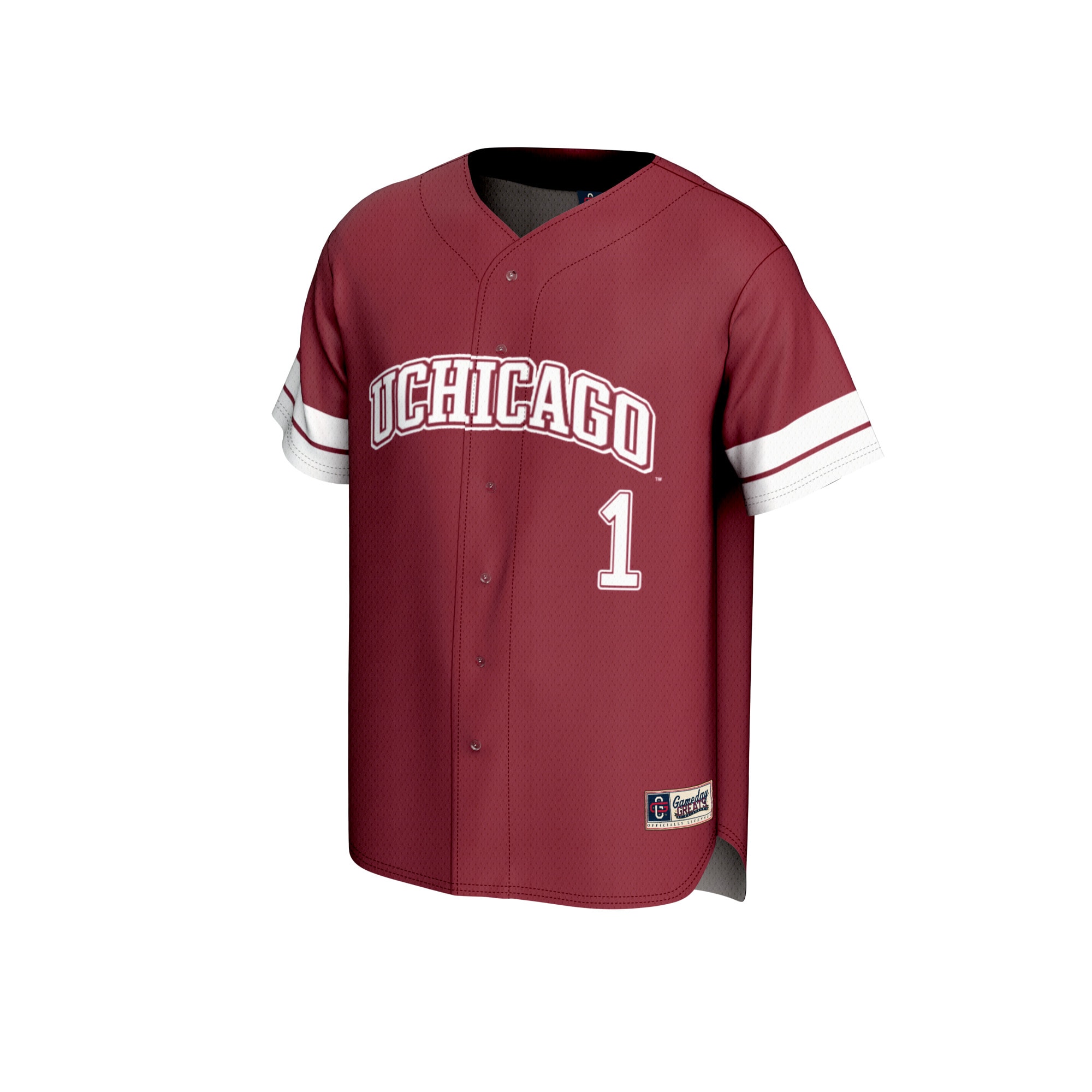[DDG] UChicago Maroons GameDay Greats Youth Lightweight Collegiate Baseball Fashion Jersey - Maroon