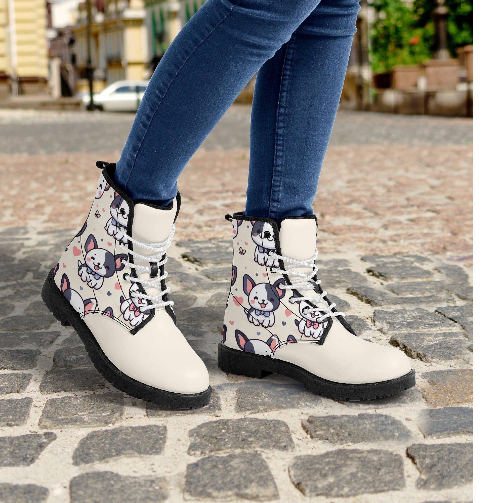 French Bulldog Coco Leather Boots Essential Dog Supply