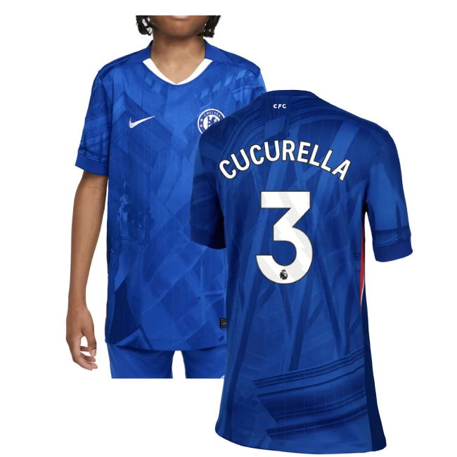 Proud Chelsea Chelsea Home Shirt Kids Cucurella #3 Ultra Comfort 2...