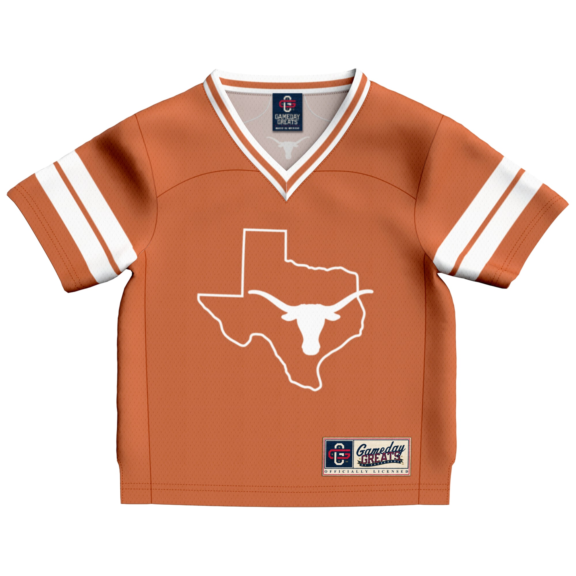 [DDG] Texas Longhorns GameDay Greats Toddler Lightweight Collegiate Football Fashion Jersey - Texas Orange
